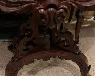 Large oval marble top