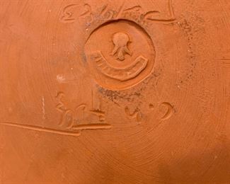 Redware Merry Christmas plate