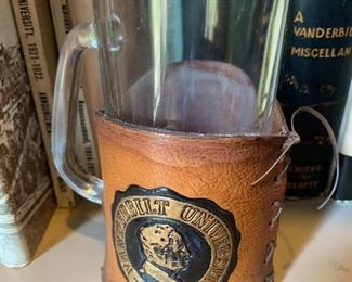 Vintage Vanderbilt mug with leather sleeve
