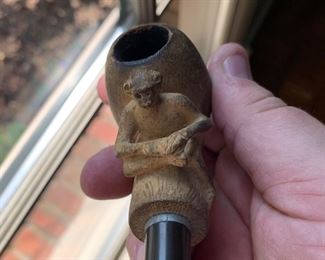 hand carved smoking pipe