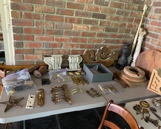 brass hardware, architectural pieces