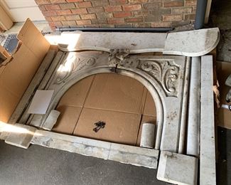 Marble mantle to be re-assembled