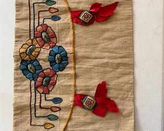 Embroidered garment bag