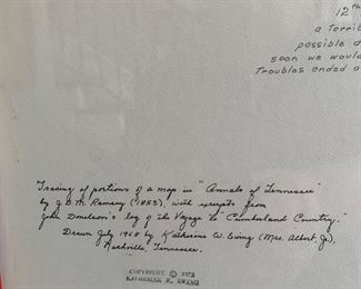 Katherine Ewing map of Journal of a Voyage