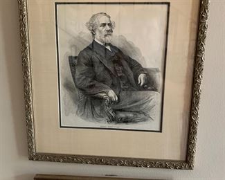 Original etching of Robert E. Lee