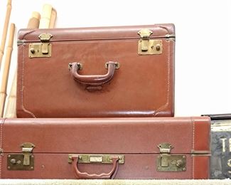 Vintage and modern luggage and trunks
