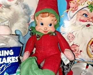 Vintage Rushton Christmas elf