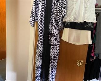 One of our three kimonos.  We have a large collection of nice woman's shoes and clothing in small petite sizes.