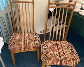 Pair of vintage Mid century danish modern side chairs