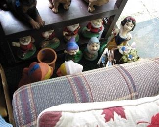 concrete snow white and 6 dwarfs (1 is missing)