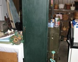 Several metal storage cabinets