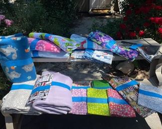 Different types of fabric as well, fleece, etc. 