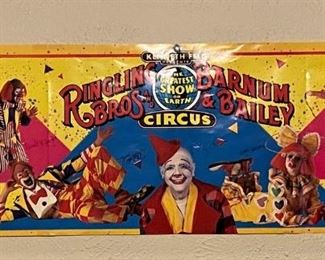 HAND SIGNED BY ALL THECLOWNS RINGLING BROTHERS POSTER,