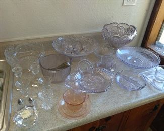 Sun colored purple lavender glass