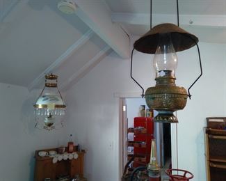 1880s old west org saloon lamp