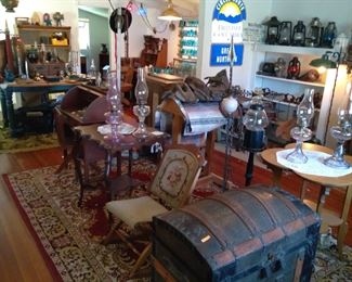 All the furniture, cases, cabinets and shelving  has to go 