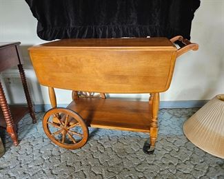 Vintage Maple "Temple Stuart" drop leaf Tea Cart