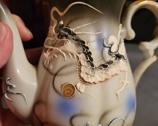 Vintage Japanese dragon ware bone china tea set