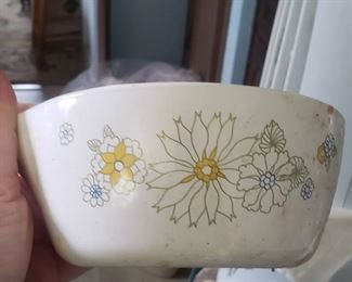 floral bouquet corning ware