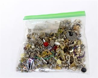 Massive Bag of Vintage Jewelry and Findings, Rhinestones, for Repair, Crafting