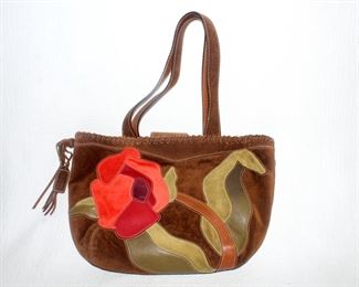 Rare, Limited Edition COACH Leather/Suede Patchwork Hand Bag.