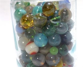 Jar of Vintage Marbles