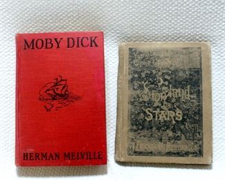 Rare 1925 Melville “Moby Dick” w/ John Barrymore Photos, 1892 Storyland of Stars Antique Books