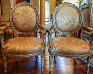 Pair of French Renaissance Arm Chairs- $2,000.00