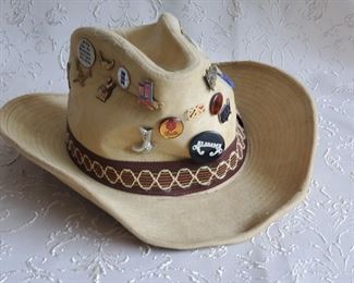 Hat w/ collectible pins