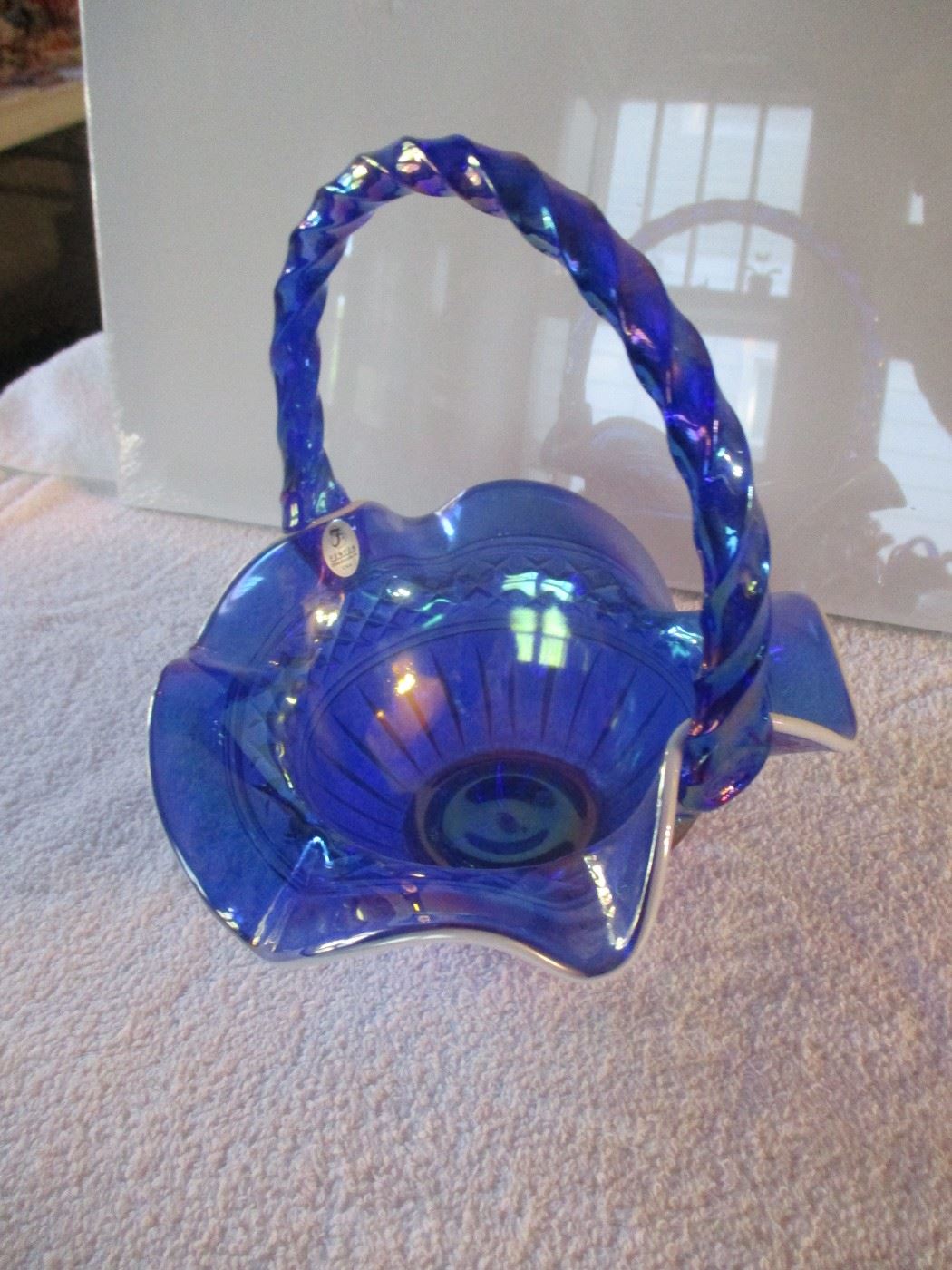 Fenton glass basket 