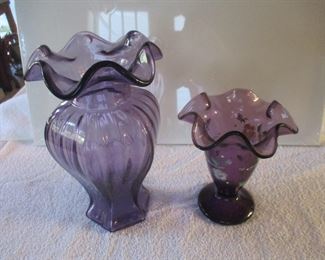 Fenton glass vase 