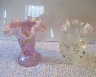 Fenton glass vases