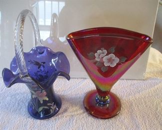 Fenton glass vase 