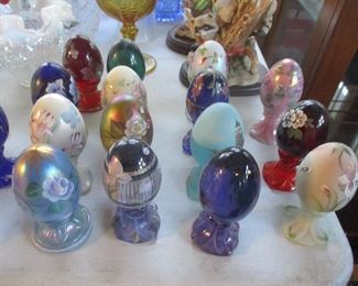 Fenton glass eggs