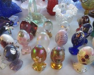 Fenton glass eggs