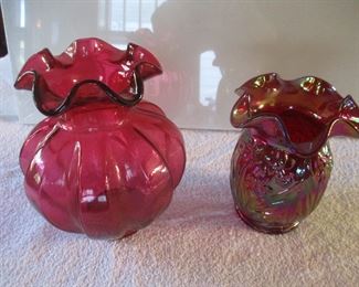 Fenton glass vases