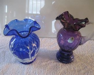 Fenton glass vases