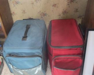 Totes of crafting supplies