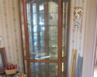 Corner curio cabinet