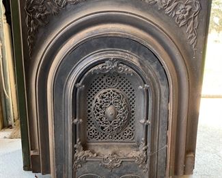 Antique Victorian Cast iron Mantel Fireplace  insert 