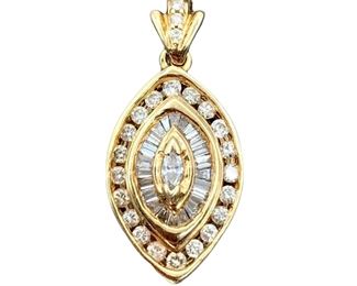 1.25 Carat Diamond & 14k yellow Gold pendant, $4000 Professional Appraisal included. 