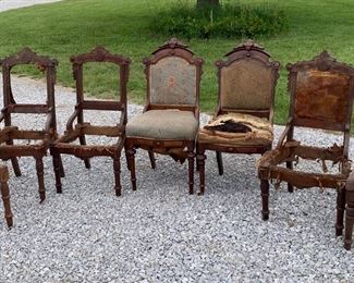 Antique Victorian parlor chairs