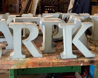 Vintage Metal Building Sign Letters once electrified 