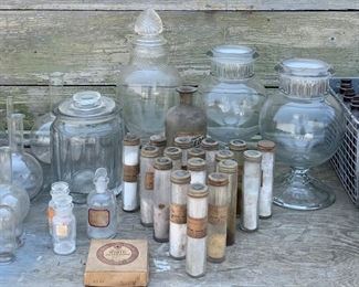 Apothecary, Pharmacy, Laboratory bottles & General Store Candy Jars, Antique to Vintage 