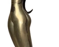 6’ 4” tall Mid Century Brass Modernist Spirit of Womanhood Sculpture 
