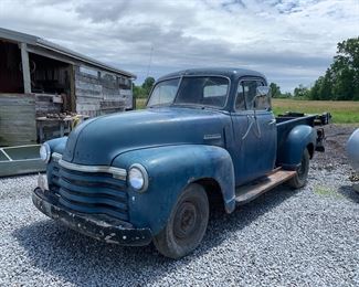 Original 1949 Chevy Truck, Not running, Solid Barn Find 