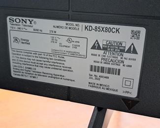 85 " smart tv 
$500.00