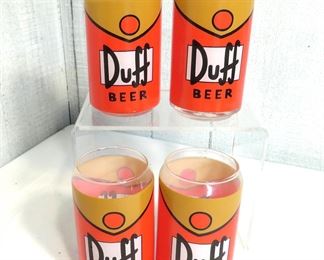 Simpsons Duff beer glasses