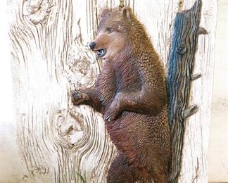 Signed Bear wall art (large)