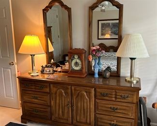 low dresser with mirrors